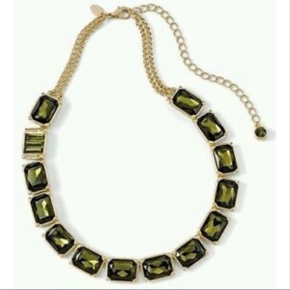 NEW Lia Sophia Versailles Green Stone Necklace